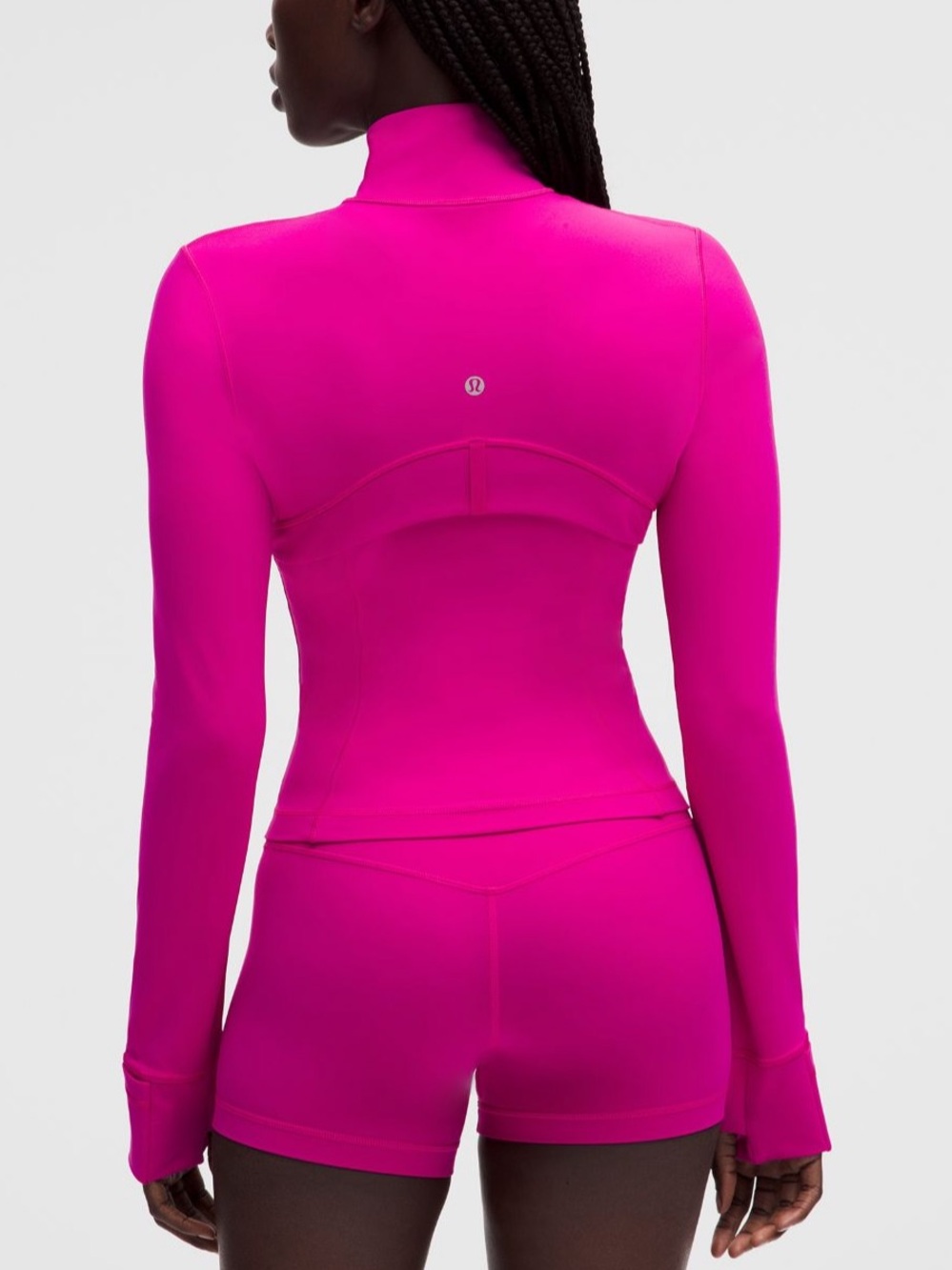 Lululemon Define Cropped Jacket Pink Flare Size 2 Sz 2 - Picture 3 of 6